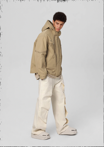 Deconstructed Pleated Work Pants