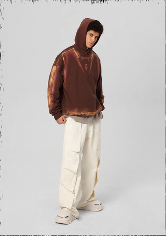 Deconstructed Pleated Work Pants