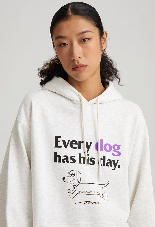 Playful Puppy'S Day Print Hoodie