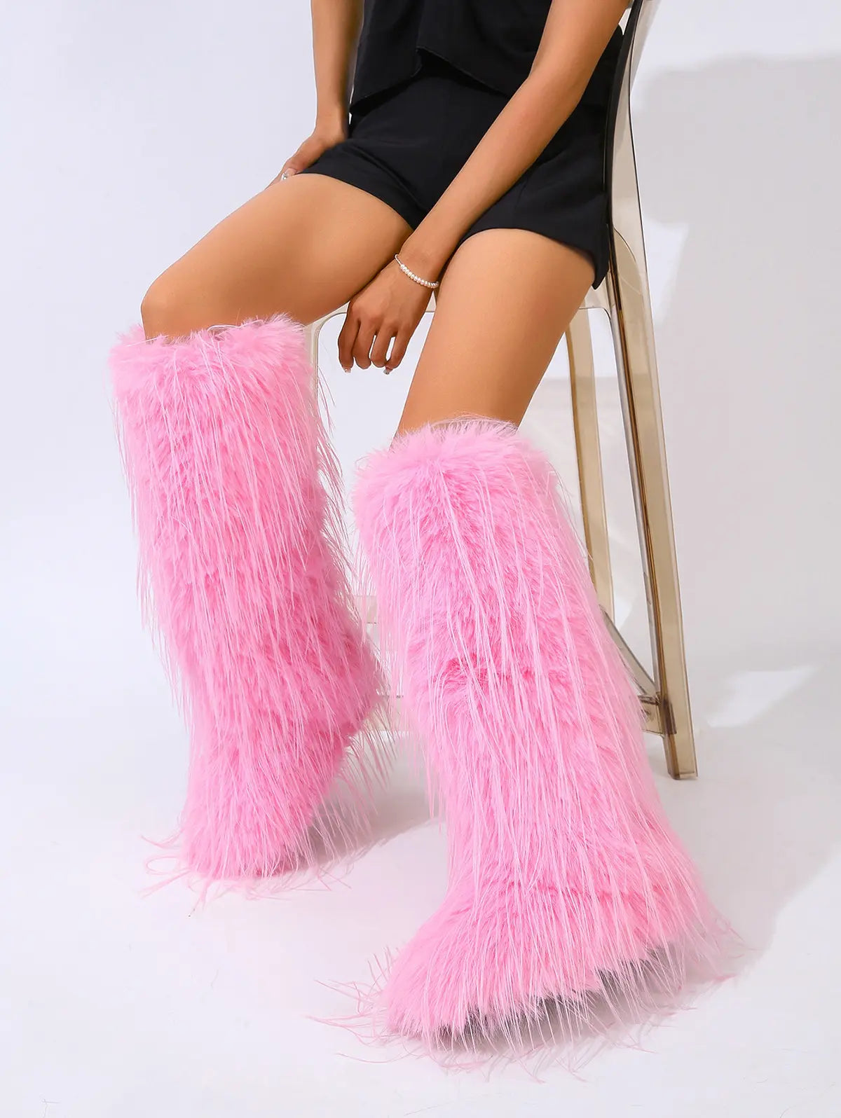 Warmth Thermal Fluffy Faux Fur Mid-calf Snow Boots