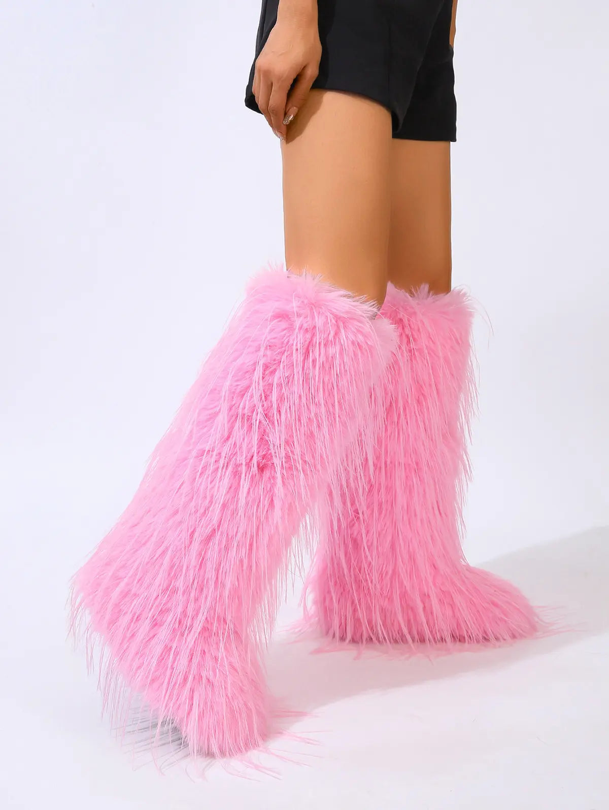 Warmth Thermal Fluffy Faux Fur Mid-calf Snow Boots