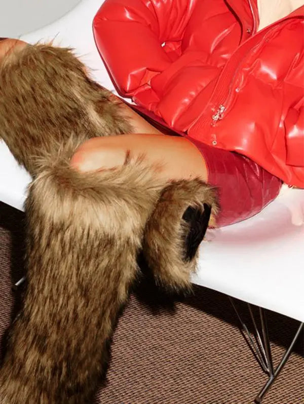 Warmth Thermal Fluffy Faux Fur Mid-calf Snow Boots