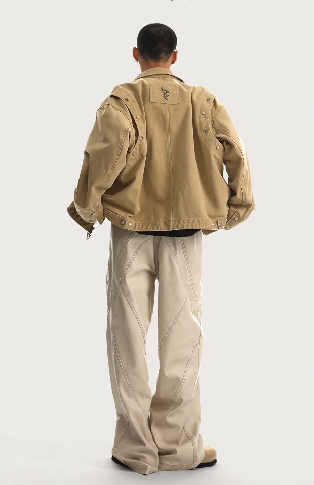 Retro Polyurethane Leather Motorcycle Pants