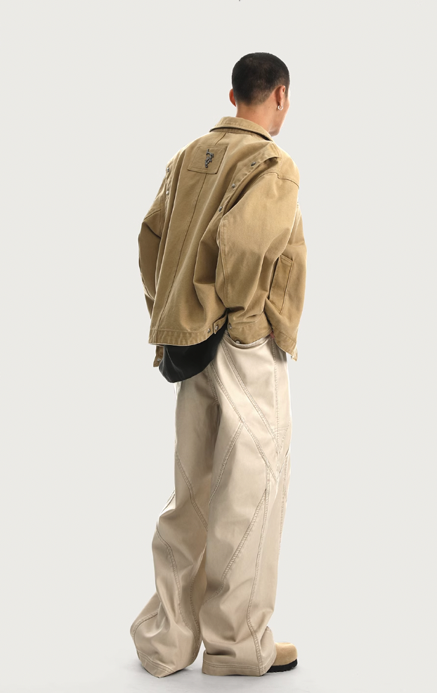 Retro Polyurethane Leather Motorcycle Pants