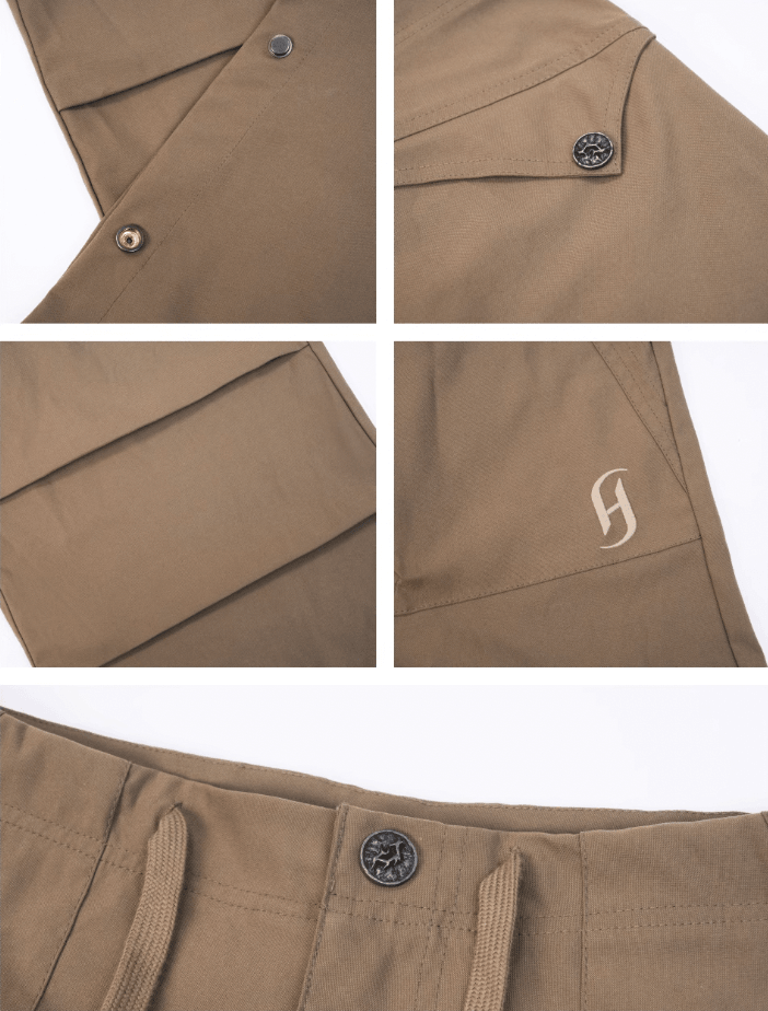 Pleated Tactical Drawstring Pants