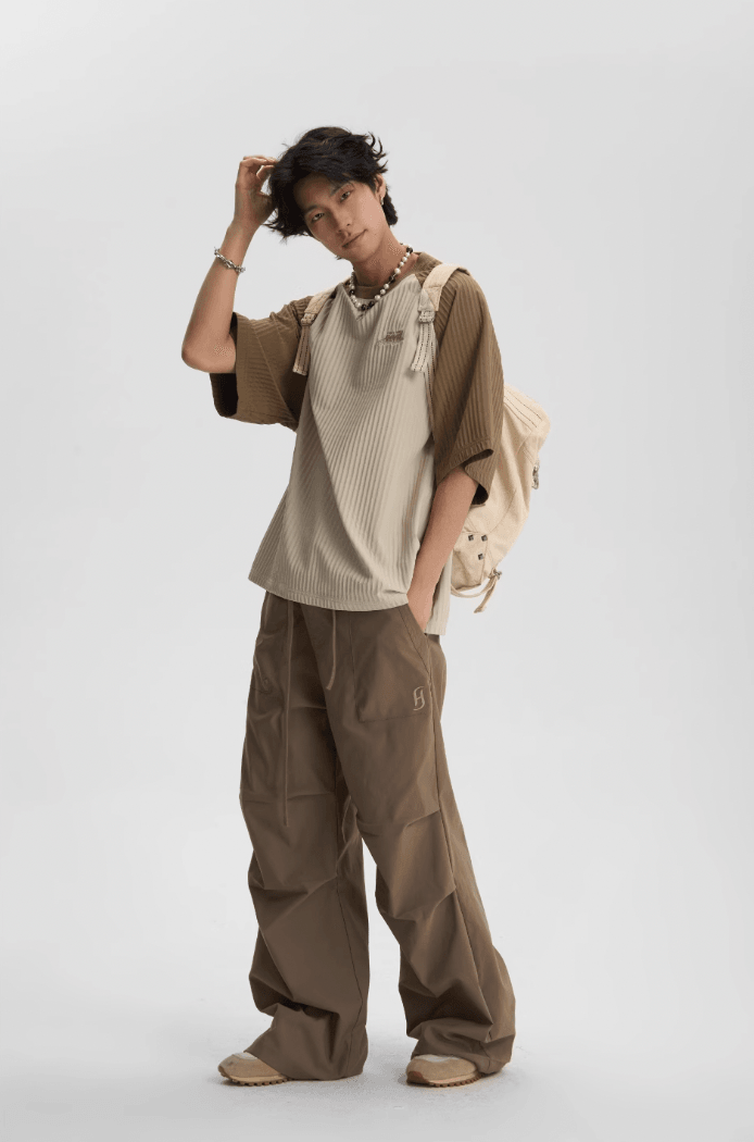 Pleated Tactical Drawstring Pants