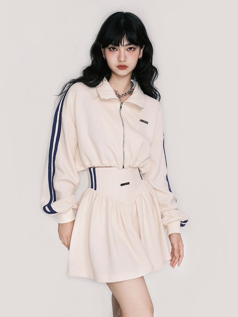 Sporty Casual Tops And Skirt Collection