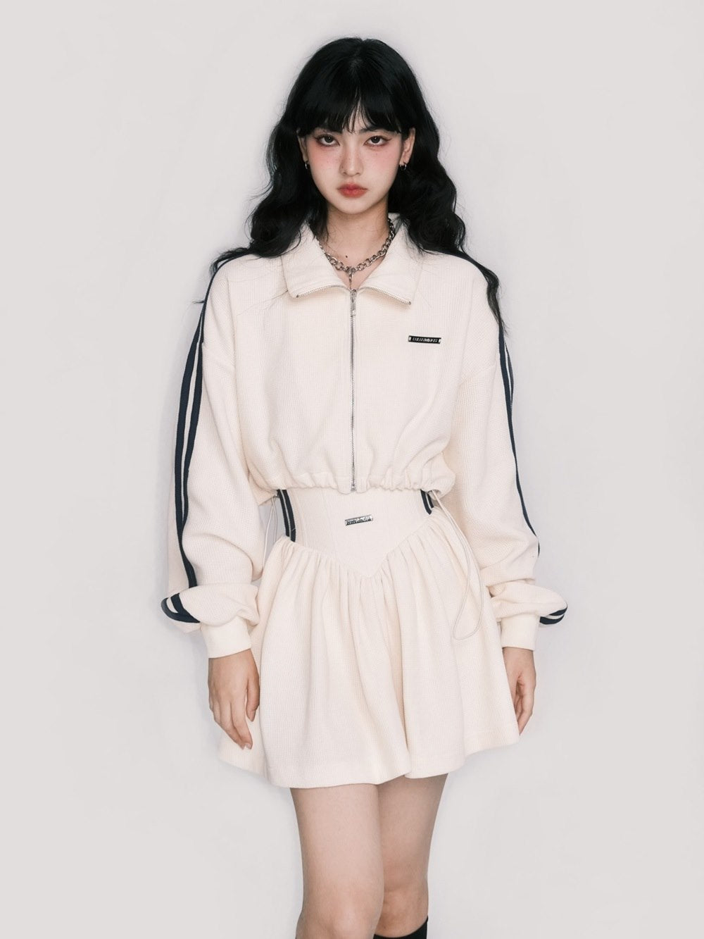 Sporty Casual Tops And Skirt Collection