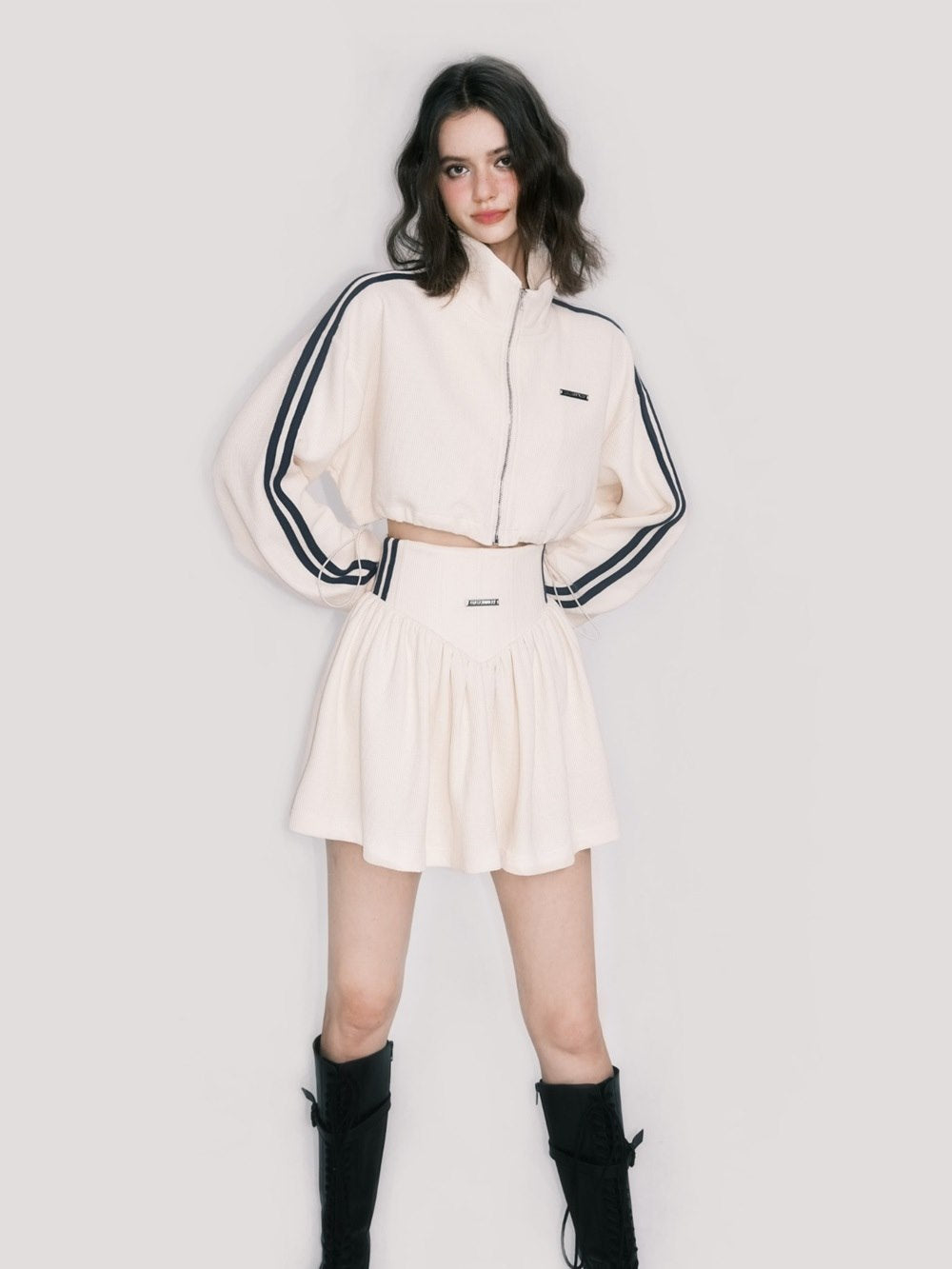 Sporty Casual Tops And Skirt Collection