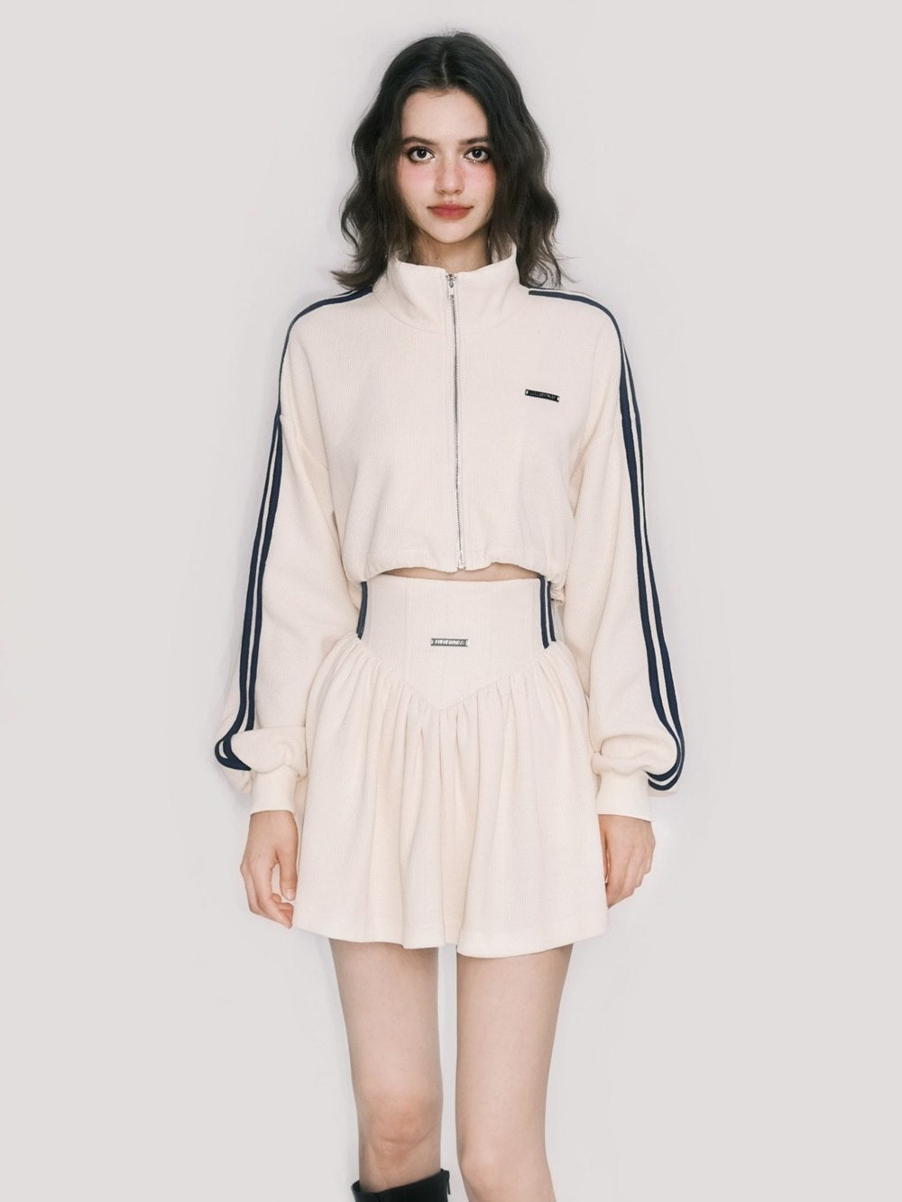 Sporty Casual Tops And Skirt Collection