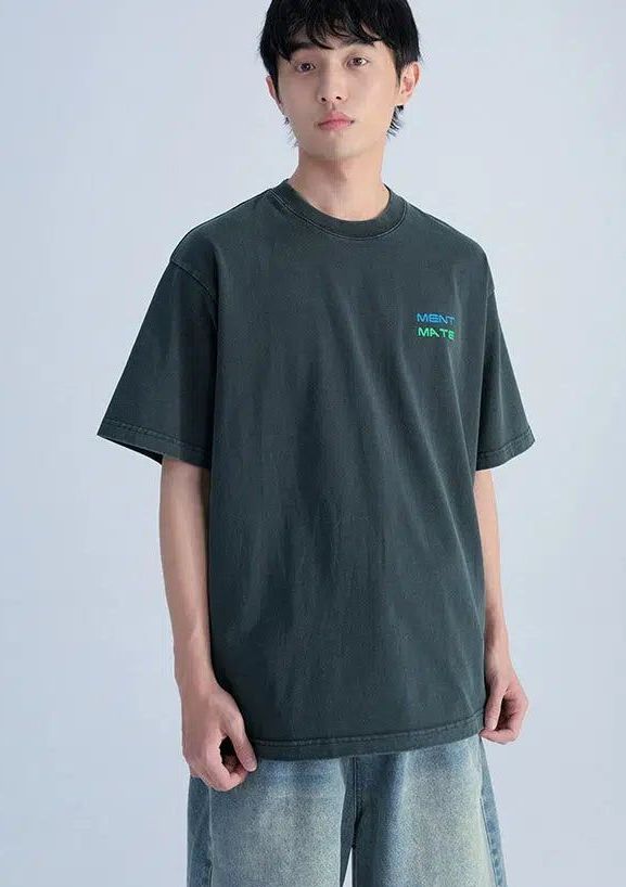 T-Shirt With Back Gradient Logo