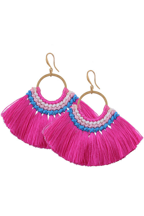 Tassel Drop Sector Earrings