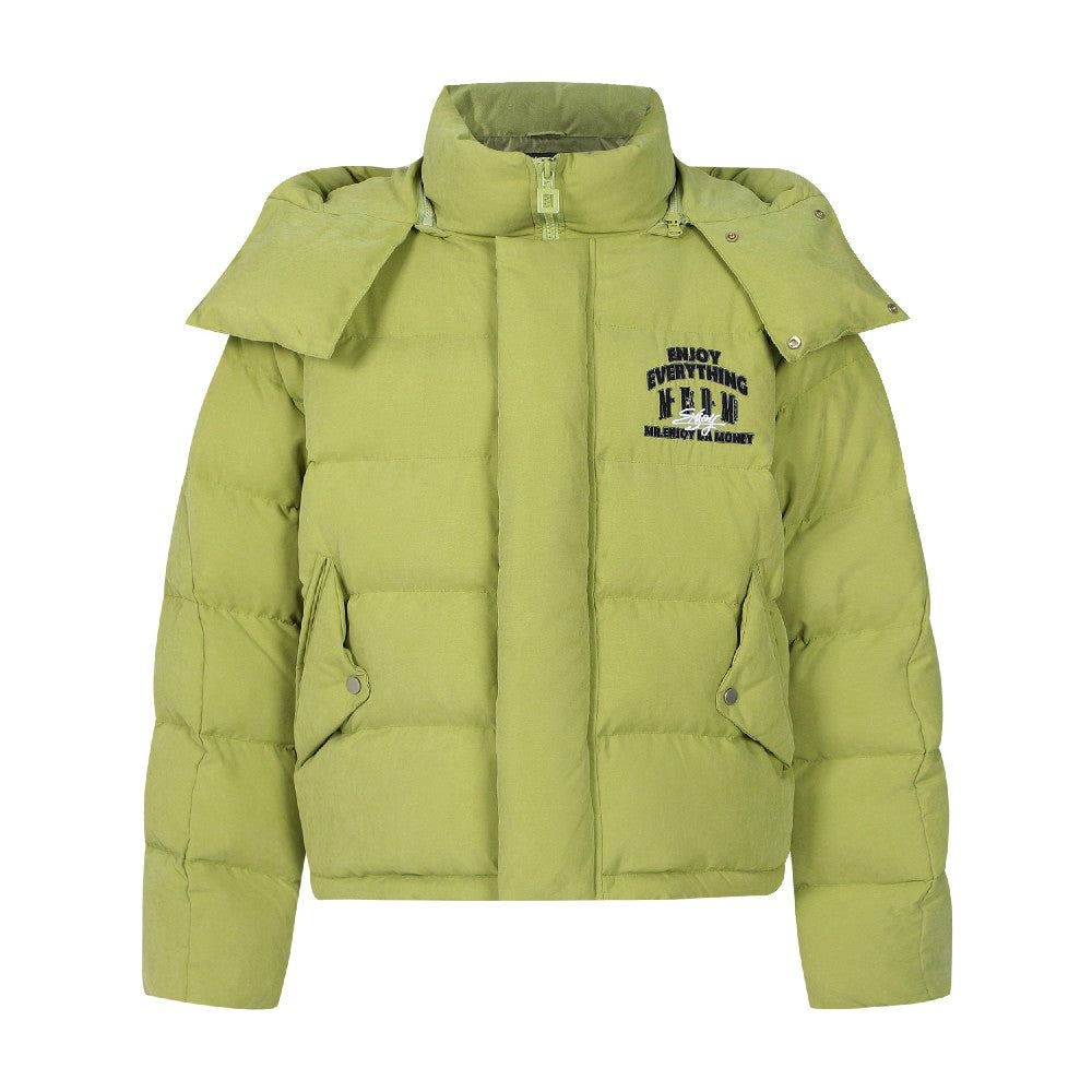 Puffer Jacket With Neck Logo