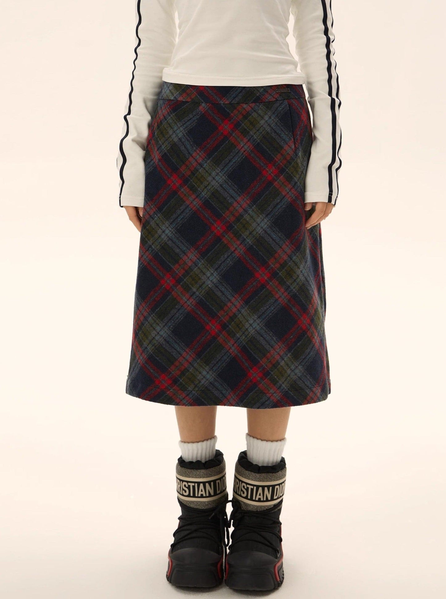 Classic Wool Check Mini Skirt