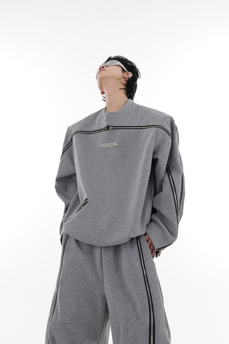 Shoulder Pad Logo Sweater