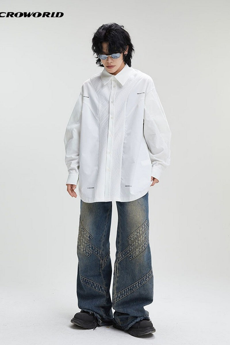 Relaxed Distressed Straight Loose Jeans