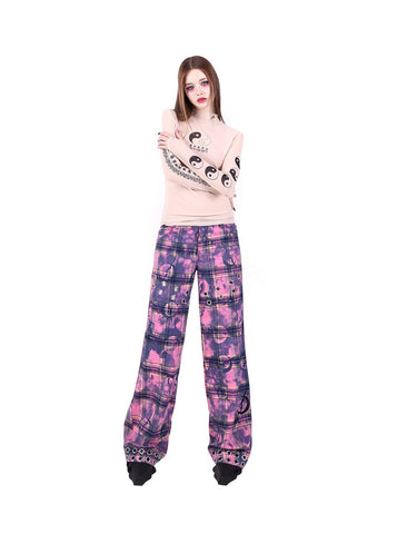 PINKSPINK Mystic Plaid Cargo Pants - Purple/Pink