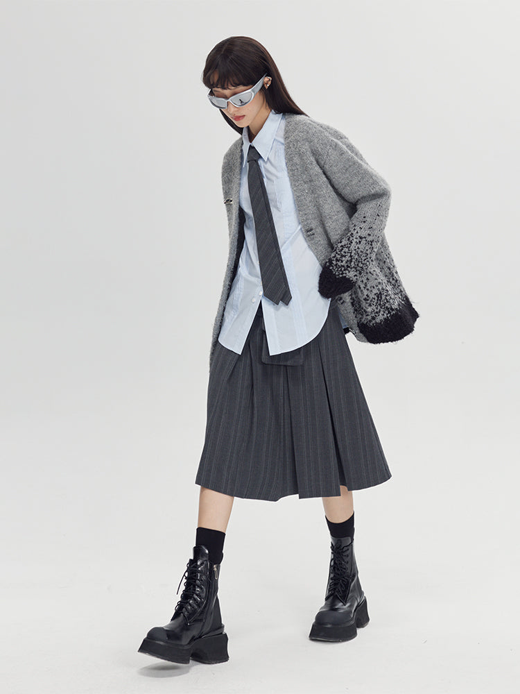 Retro Gradation Knit Cardigan
