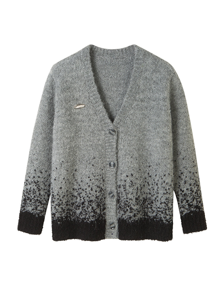 Retro Gradation Knit Cardigan