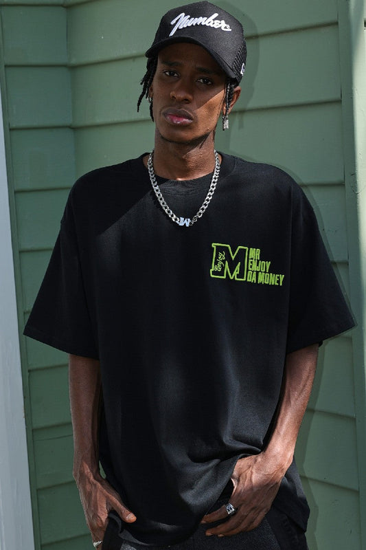 Embossed Logo Tee With Embroidery