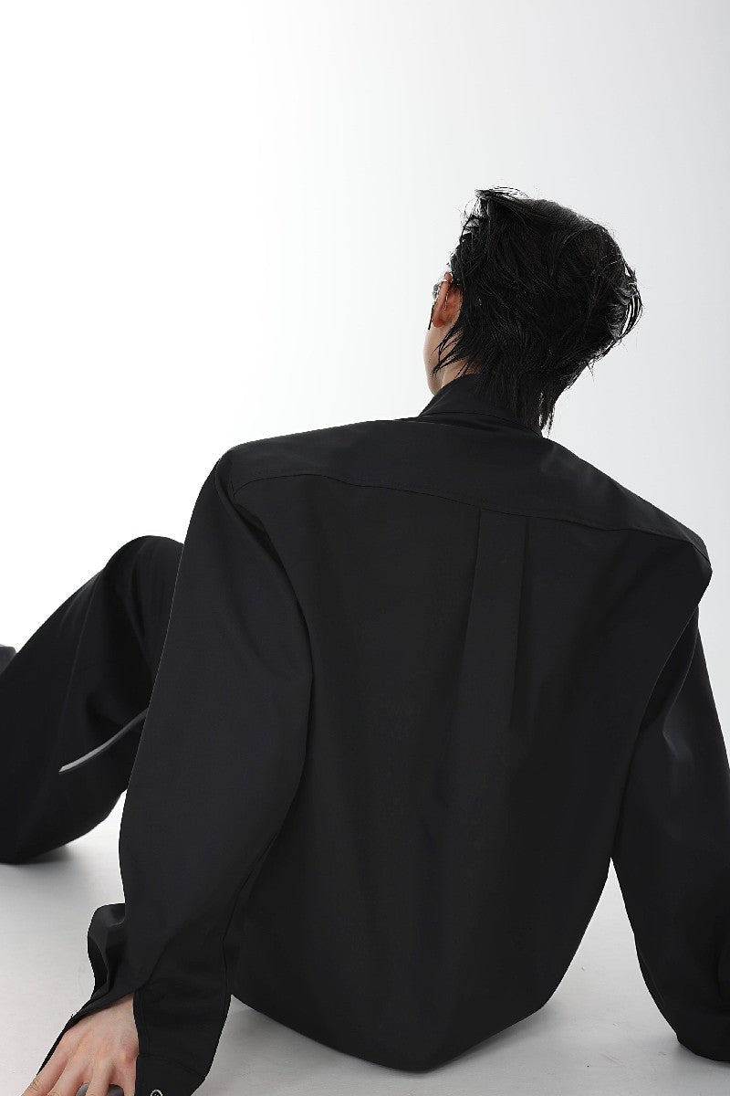 Shoulder Pad Metallic Logo Shirt