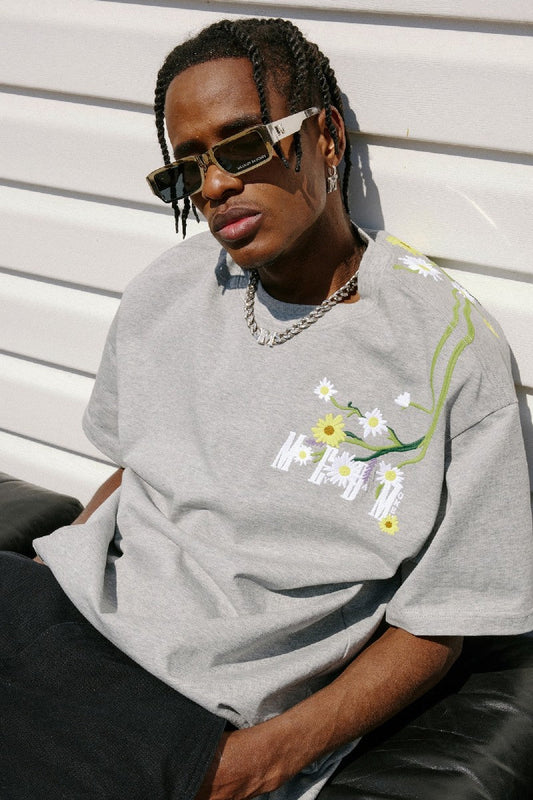 Flowers Logo Embroidered Tee