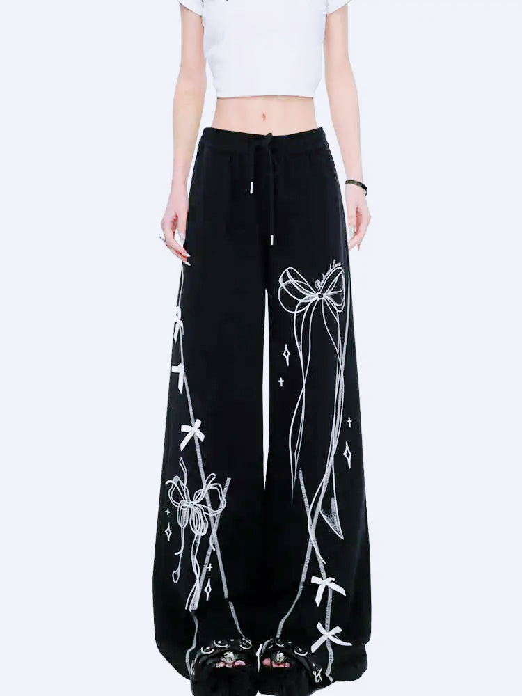Vintage Gothic Elevated Waist Cleansed Baggy Pant