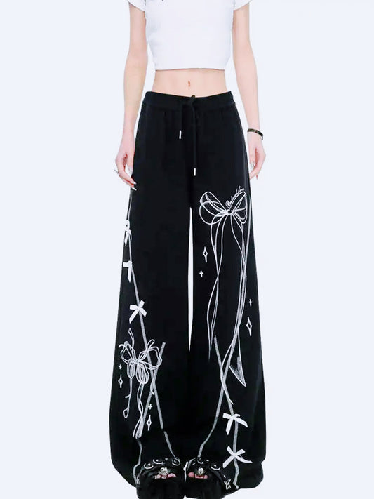 Vintage Gothic Elevated Waist Cleansed Baggy Pant