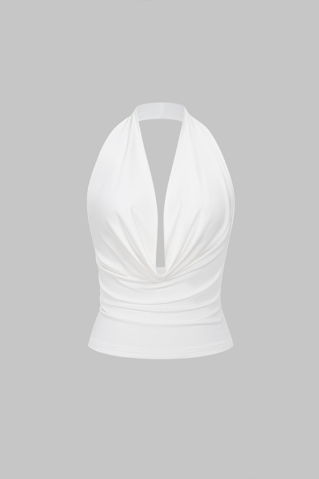 Backless Halter Deep V Tank Top