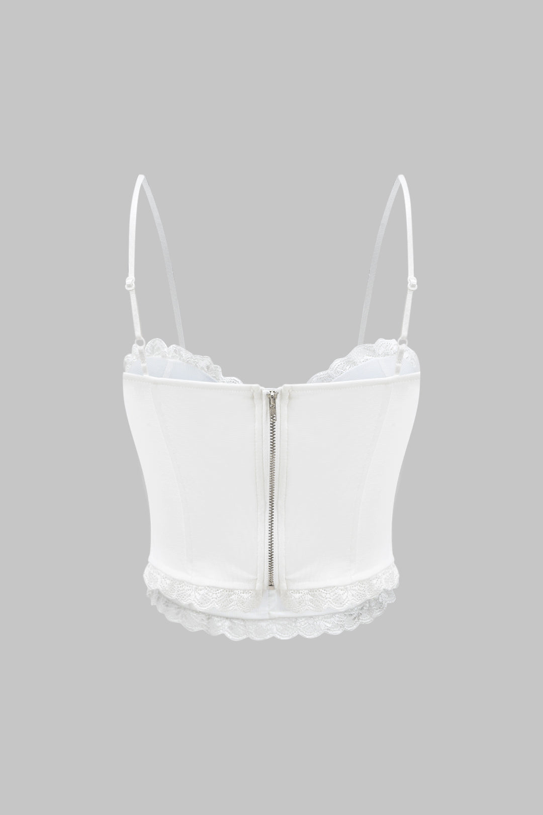 Back Zipper Slip Cami Top