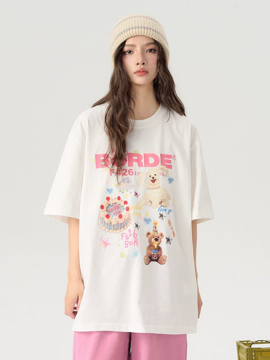 Assorted Cake Pattern T-Shirt