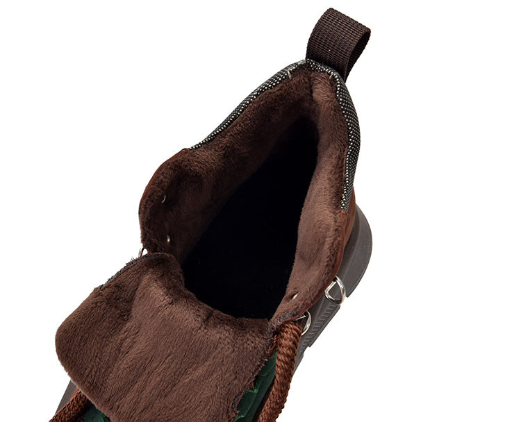 Versatile Leather Warm Cotton Shoes