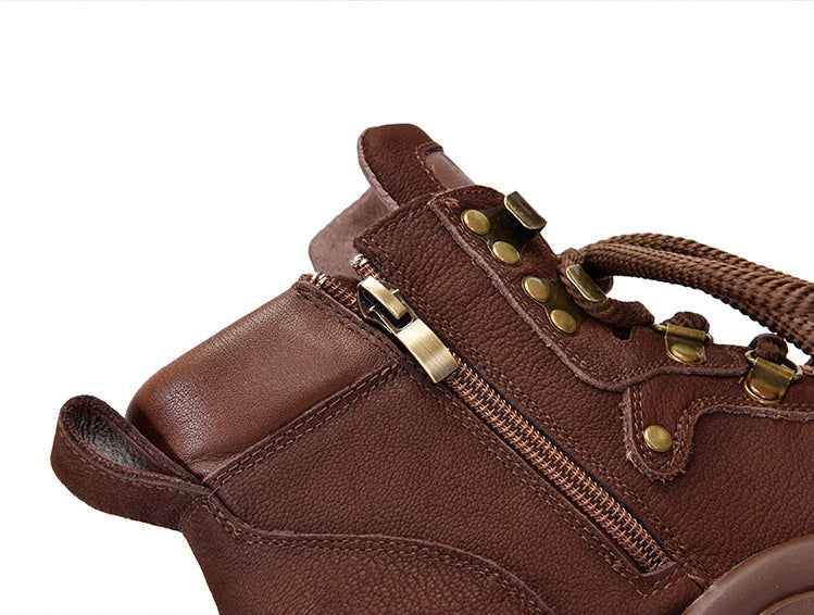 Classic Leather Thick Bottom Lace-Up Martin Boots