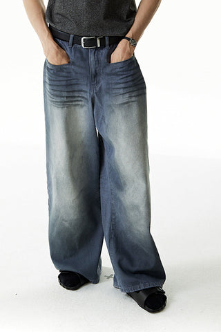 Classic Basic Crinkle Whisker Wash Jeans