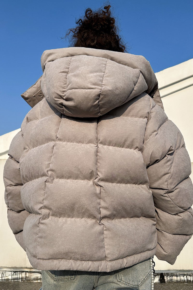 Puffer Jacket With Neck Logo