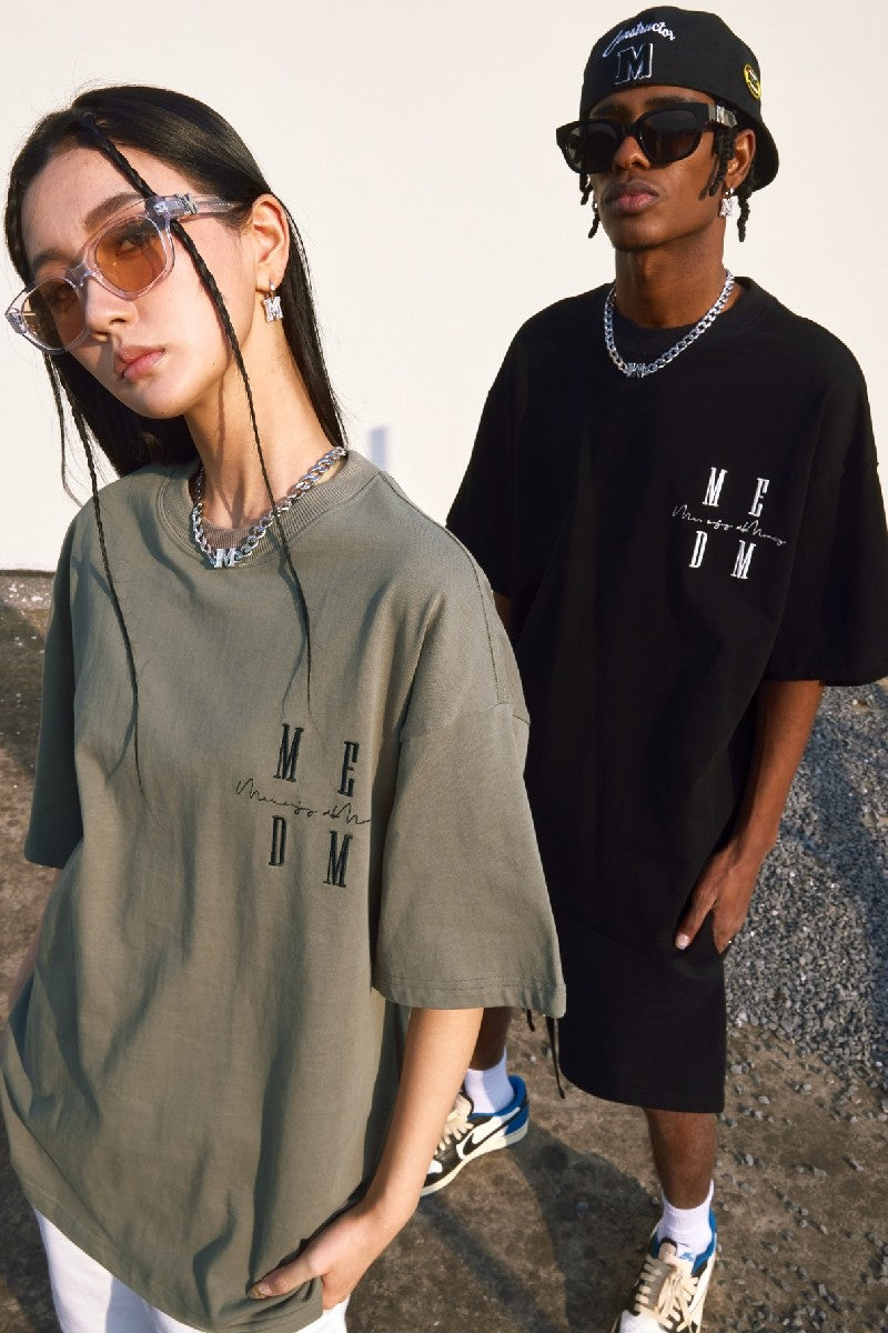 Tee With Embroidered Logo