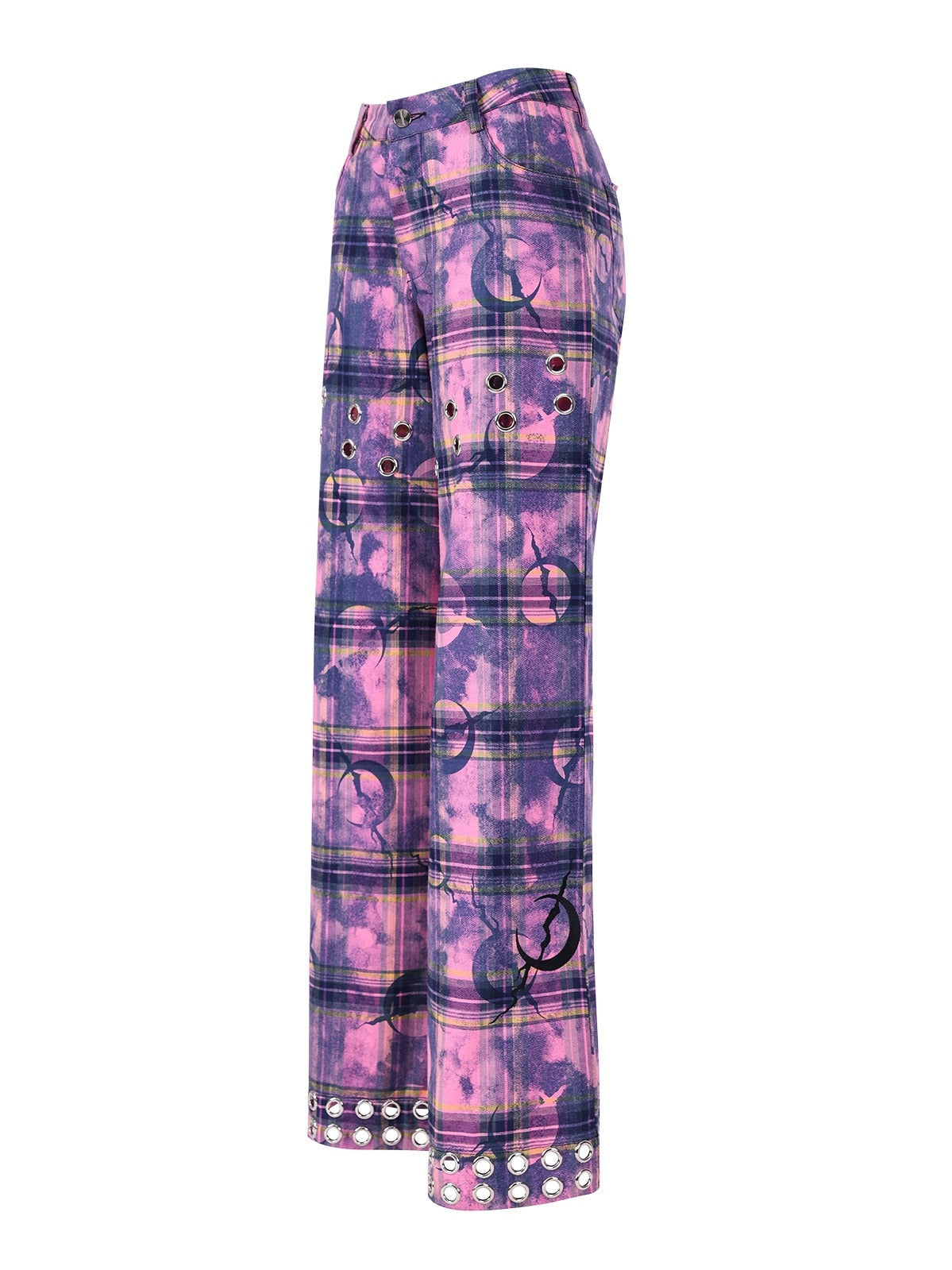 PINKSPINK Mystic Plaid Cargo Pants - Purple/Pink