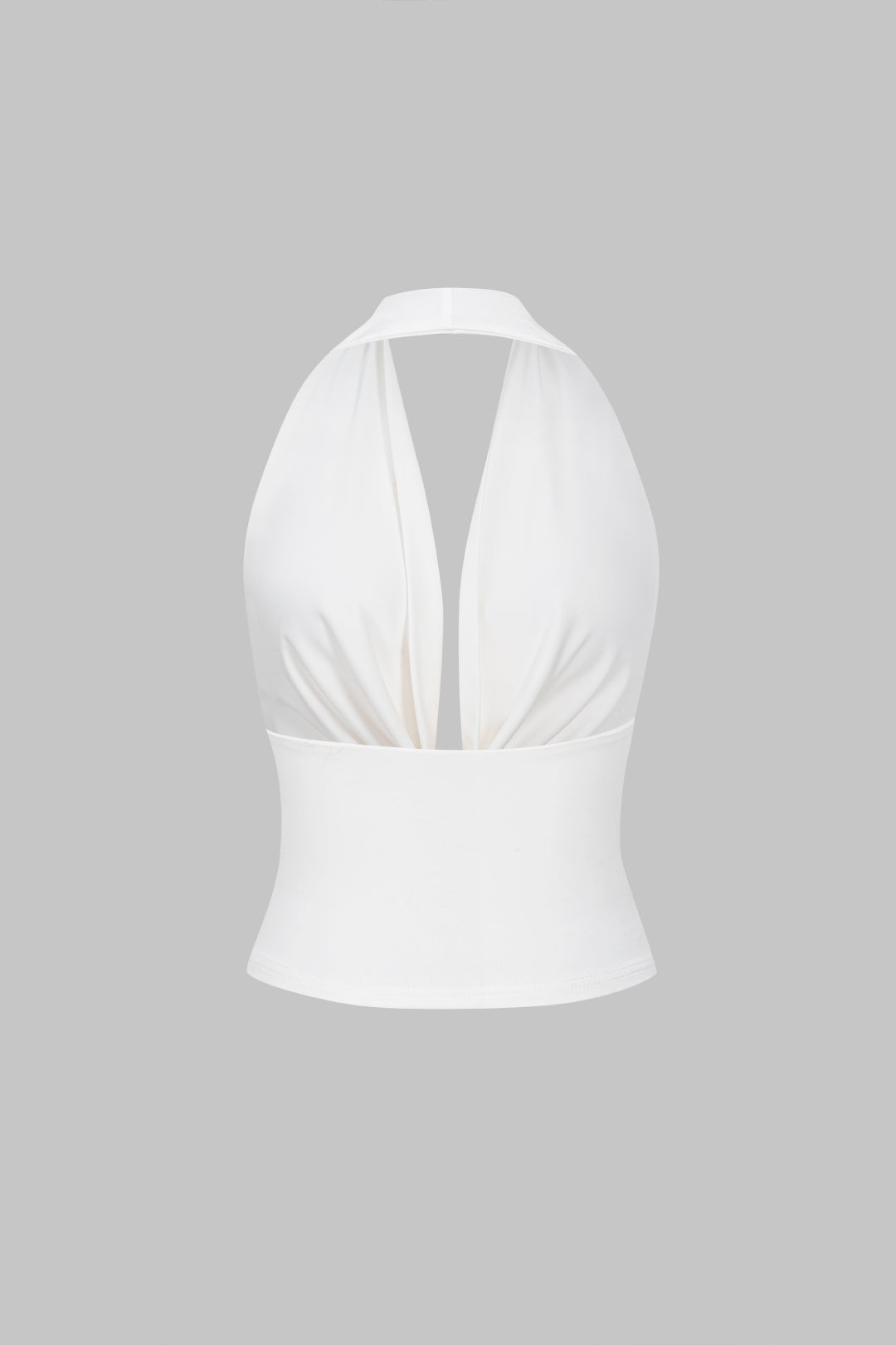 Backless Halter Deep V Tank Top