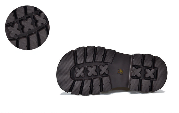 Classic Leather Zipper Thick Bottom Martin Boots