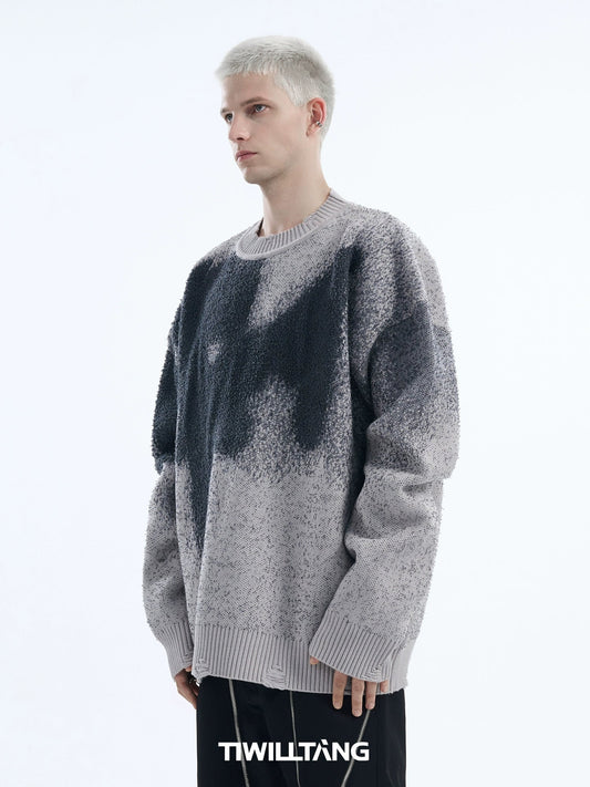 Paint Spray Distressed Sweater