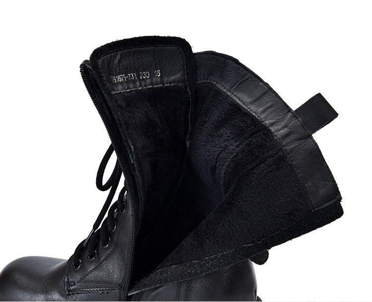 British Style Zipper Thick Bottom Long Boots