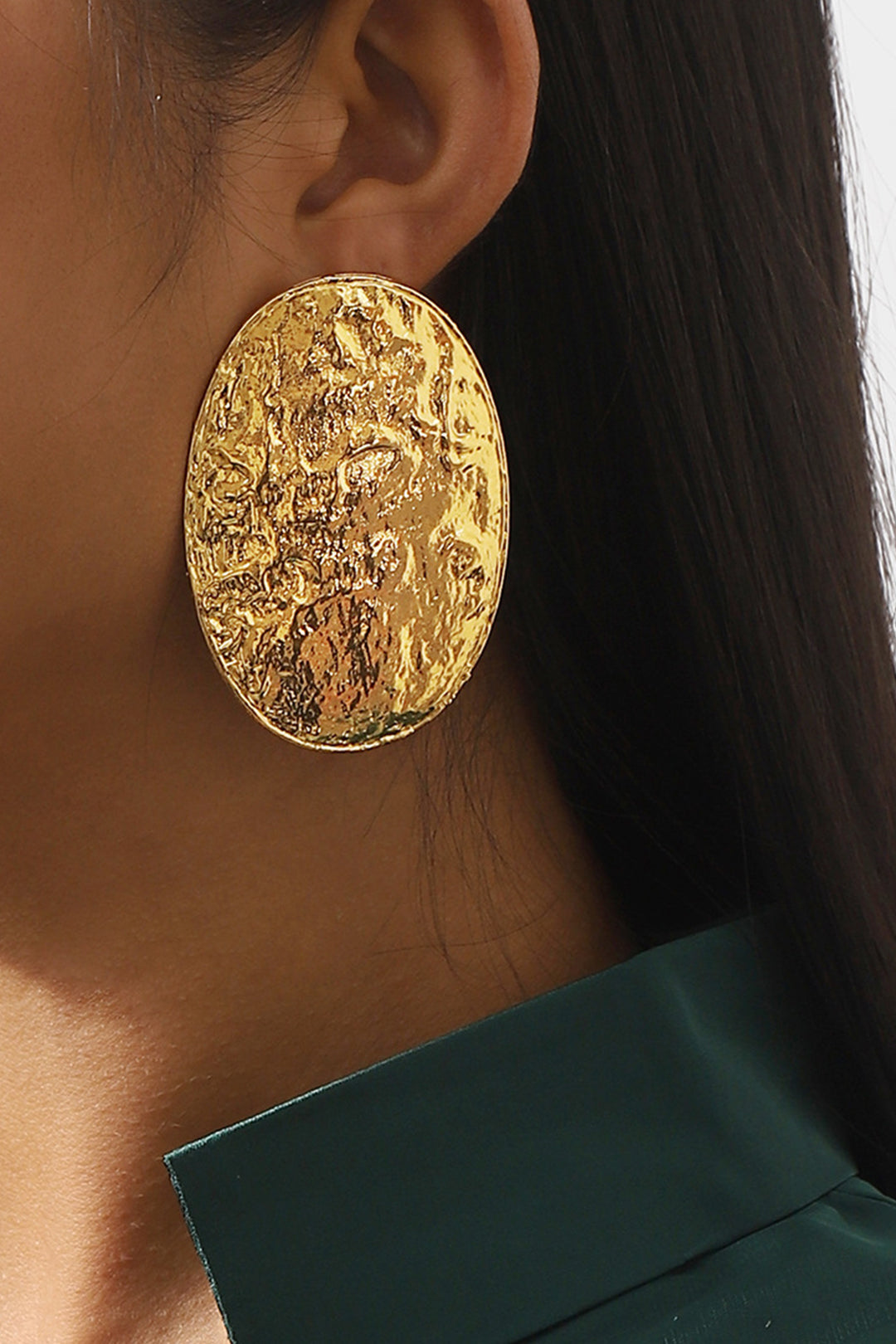 Alloy Textured Metallic Earrings