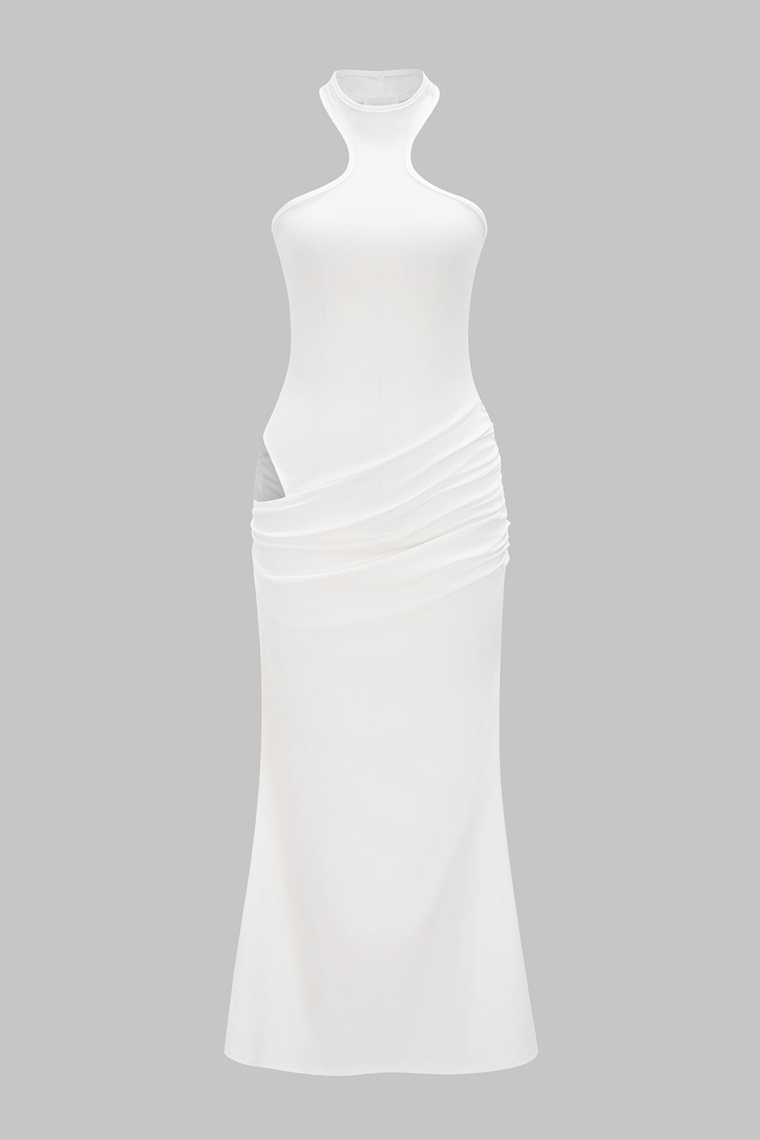 Asymmetrical Cut Out Sleeveless Maxi Dress