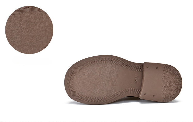 British Style Leather Thick Bottom Short Boots