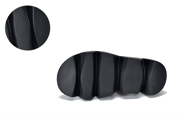 Casual Leather Thick Bottom Slippers