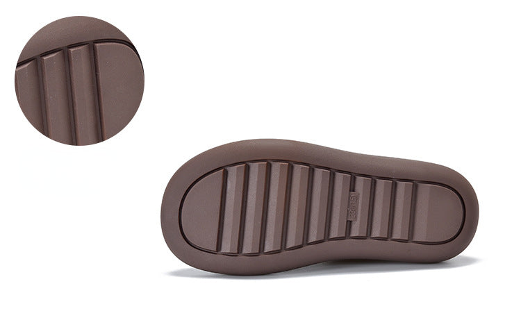 British Style Leather Soft Bottom Short Boots