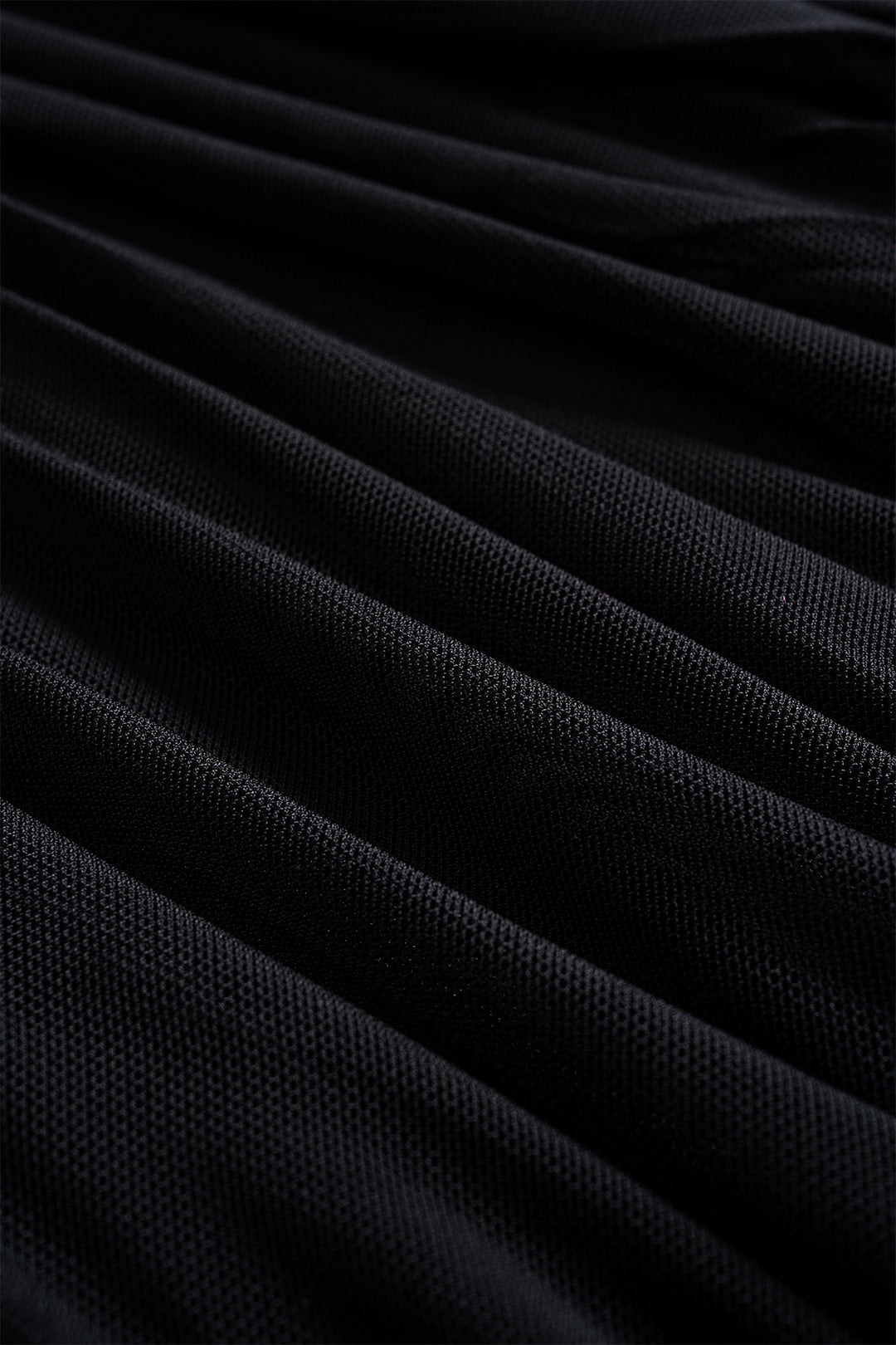 Asymmetrical Ruched Mesh Sleeveless Mini Dress