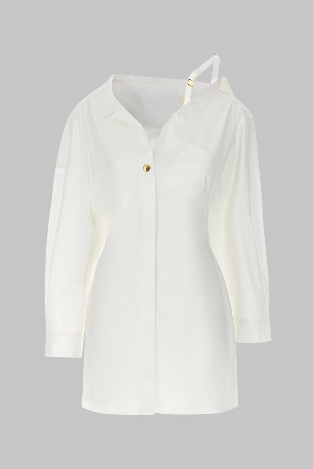 Asymmetrical Long-Sleeve Shirt