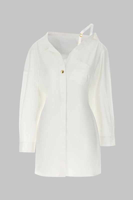 Asymmetrical Long-Sleeve Shirt