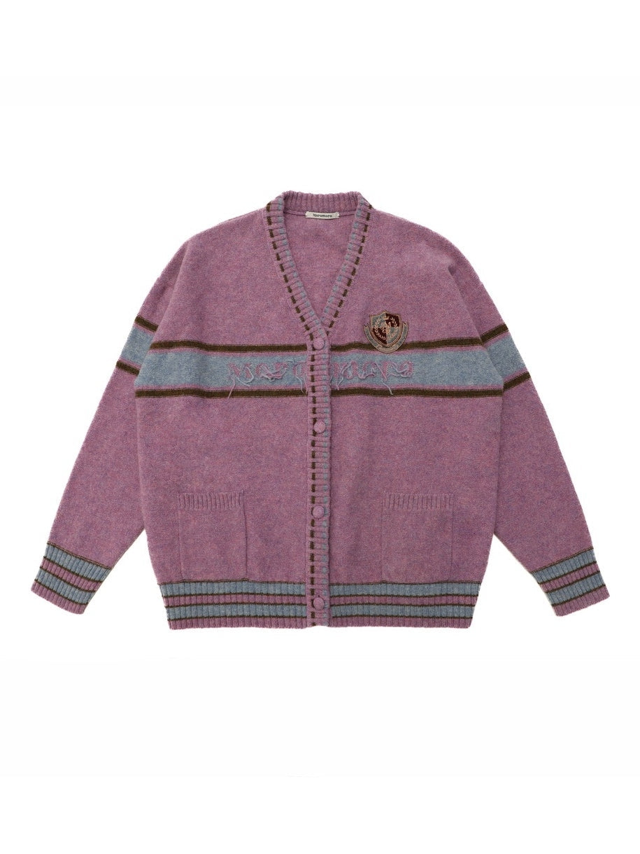 Retro Knit Oversize Long Cardigan